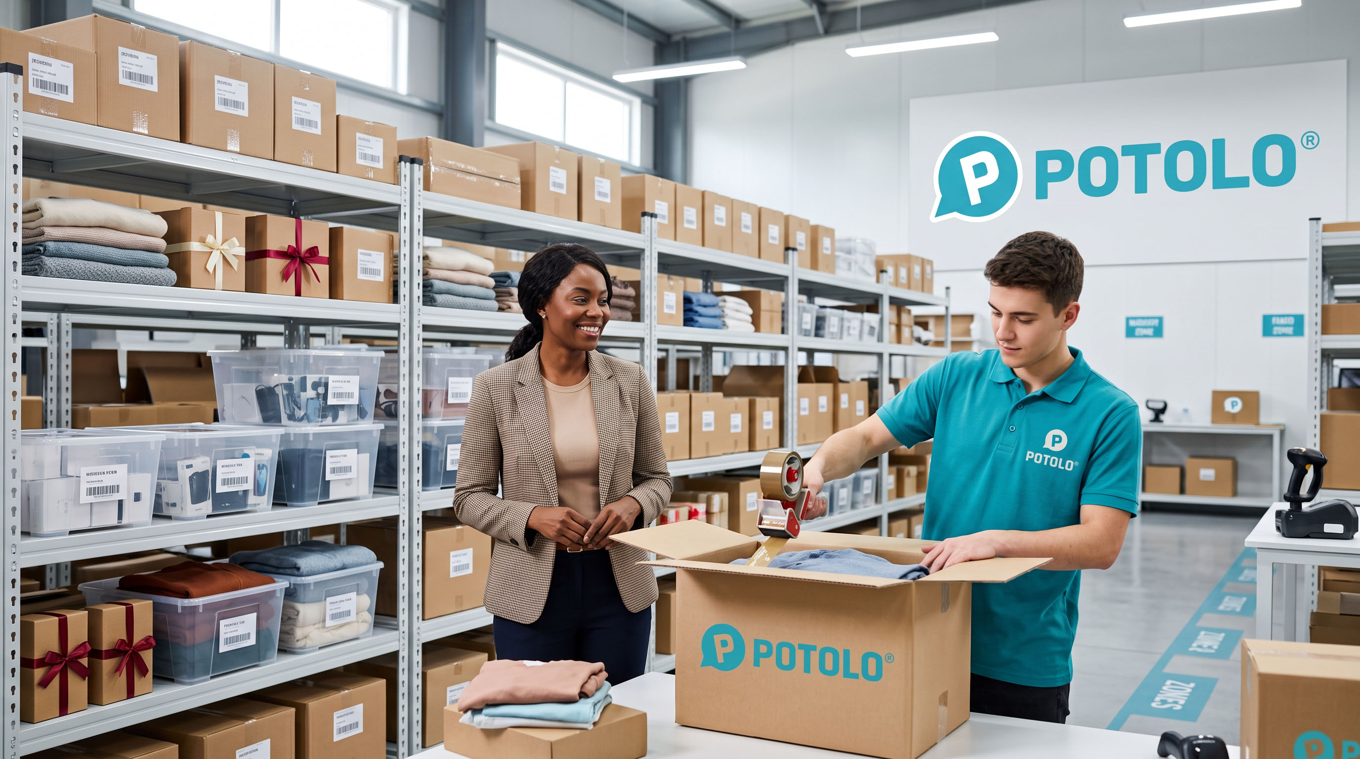 Stock stored, packed and delivered from a Potolo warehouse